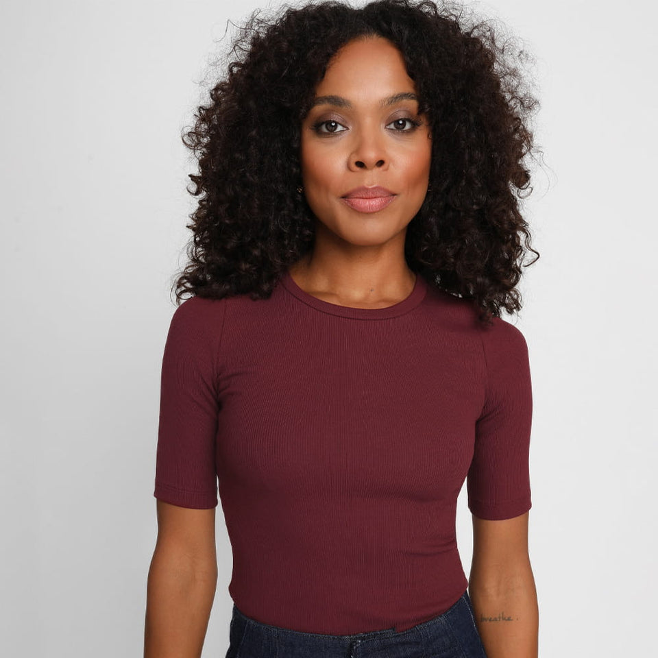 Miss Lovable Burgundy T-shirt