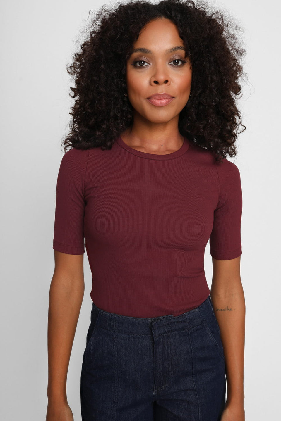 Miss Lovable Burgundy T-shirt
