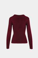 Longsleeve Miss Draped Burgundy