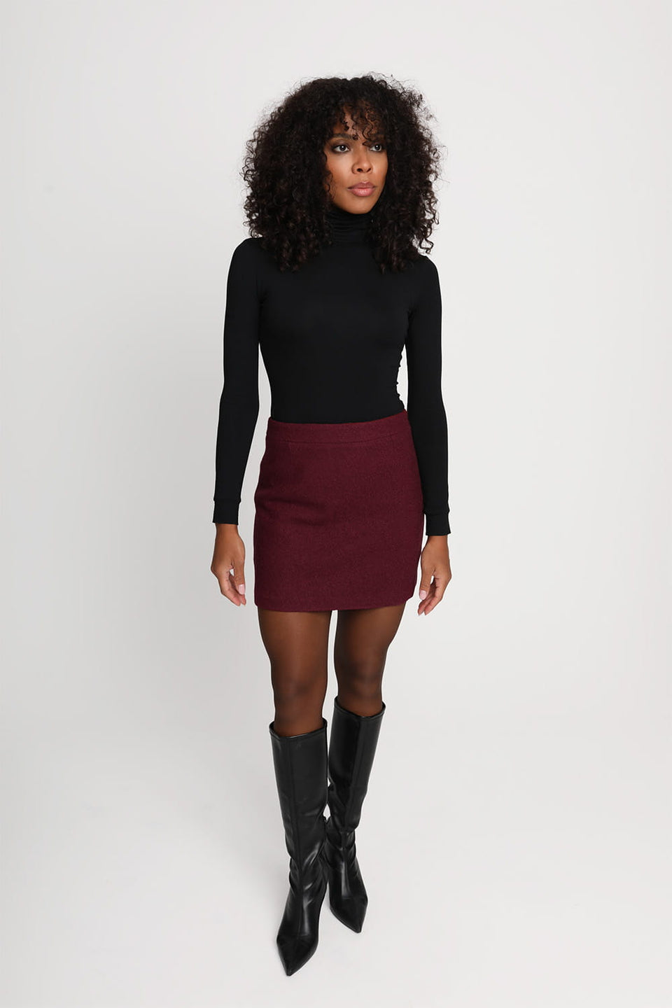 Miss Licious Burgundy Skirt