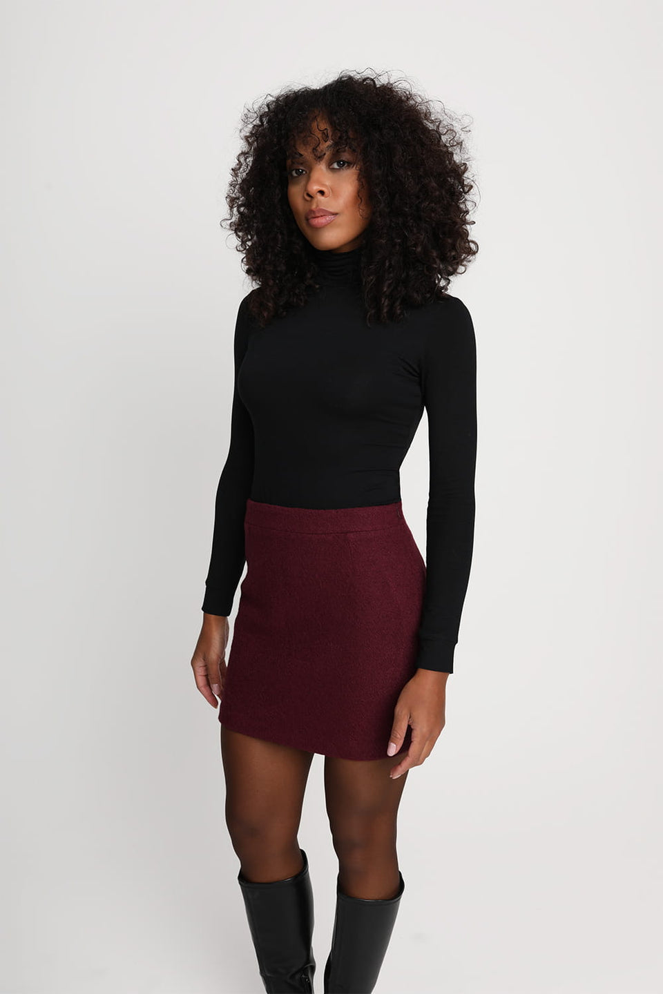 Miss Licious Burgundy Skirt