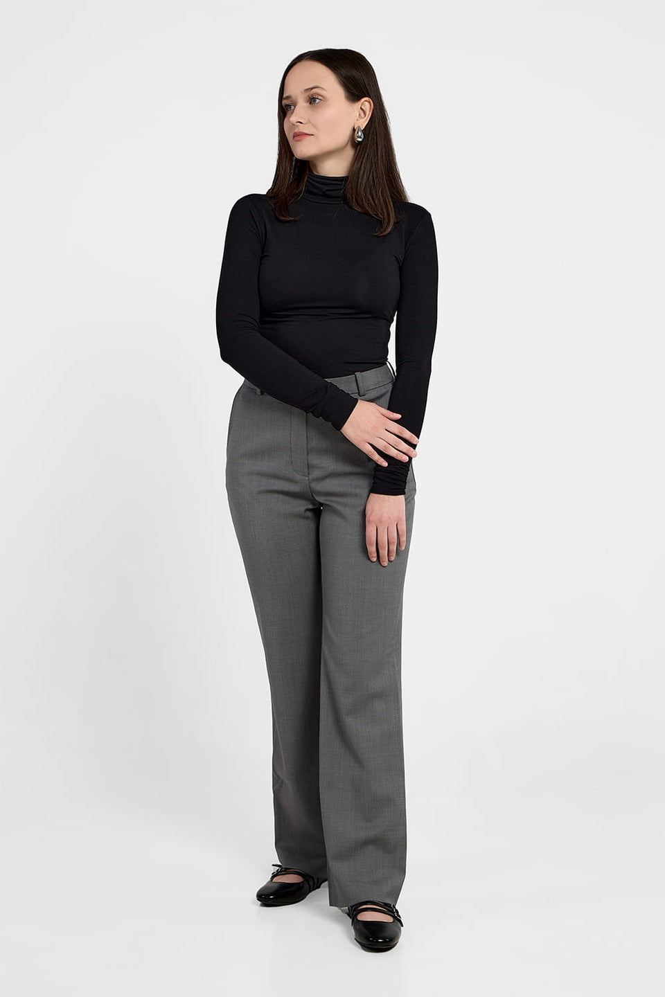 Spodnie Miss Minimal Petite Melange Grey