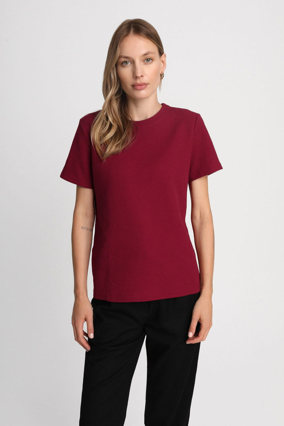 Miss Dapper Wine Red T-shirt