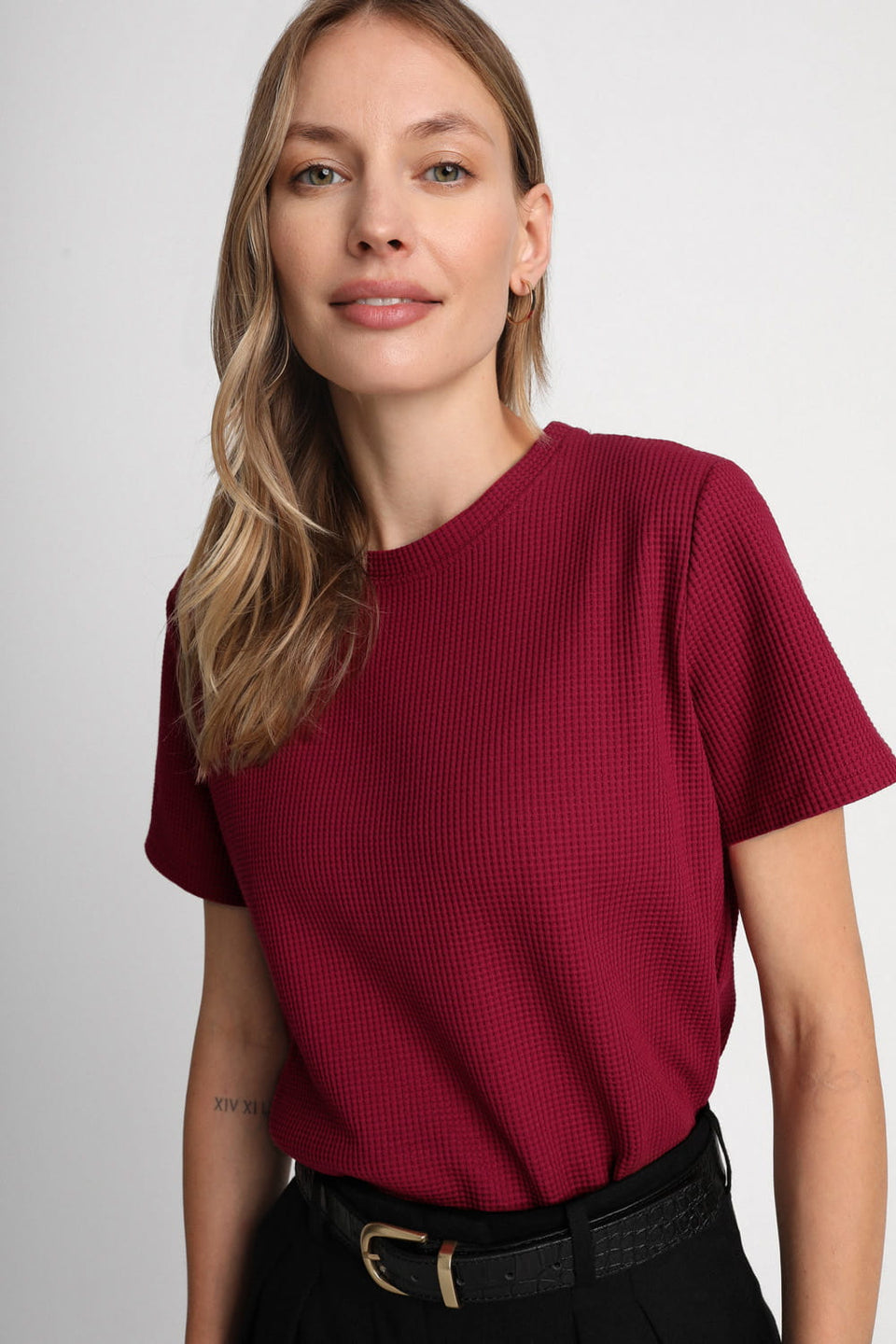 Miss Dapper Wine Red T-shirt