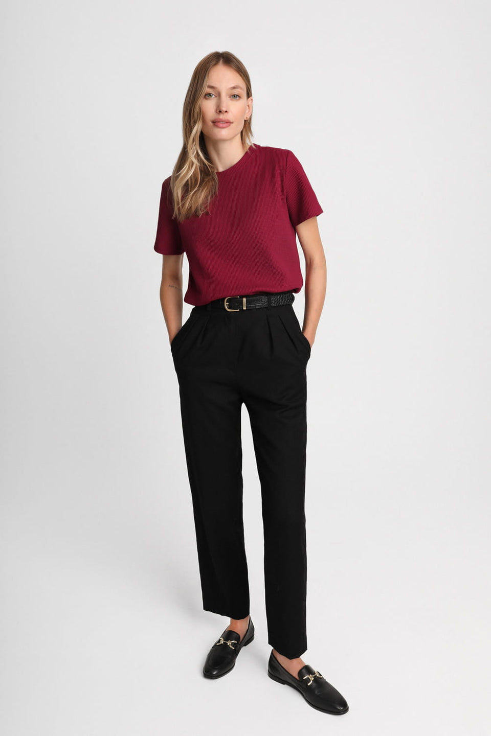 Miss Dapper Wine Red T-shirt