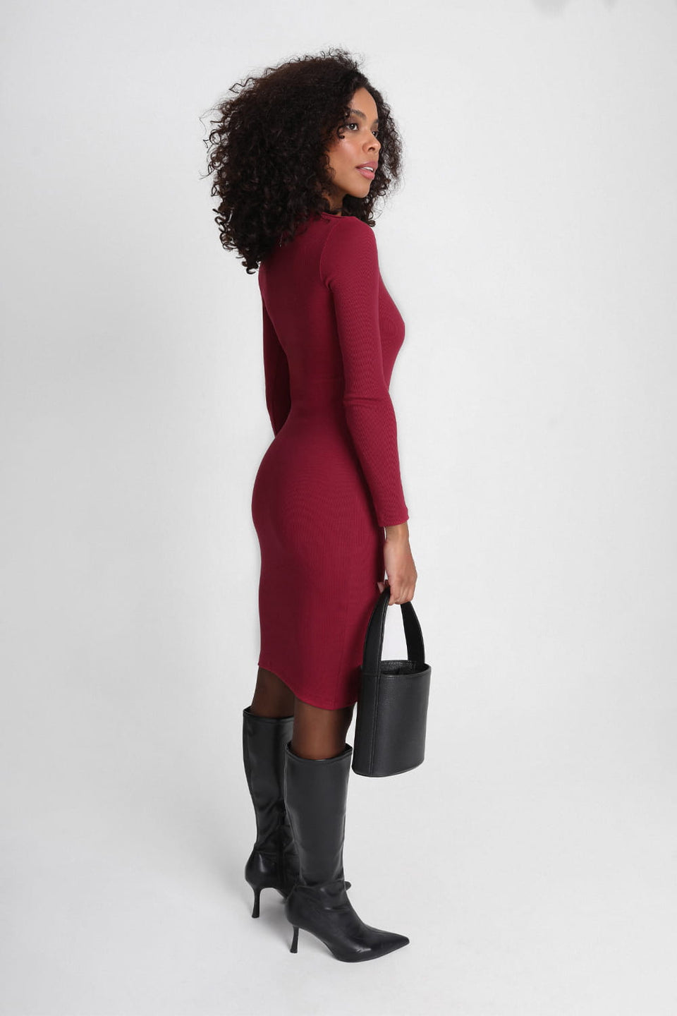 Miss Caro Wine Red Dress