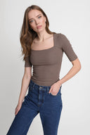 T-shirt Miss Caro Mokka