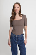 T-shirt Miss Caro Mokka