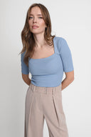 T-shirt Miss Caro Silver Blue