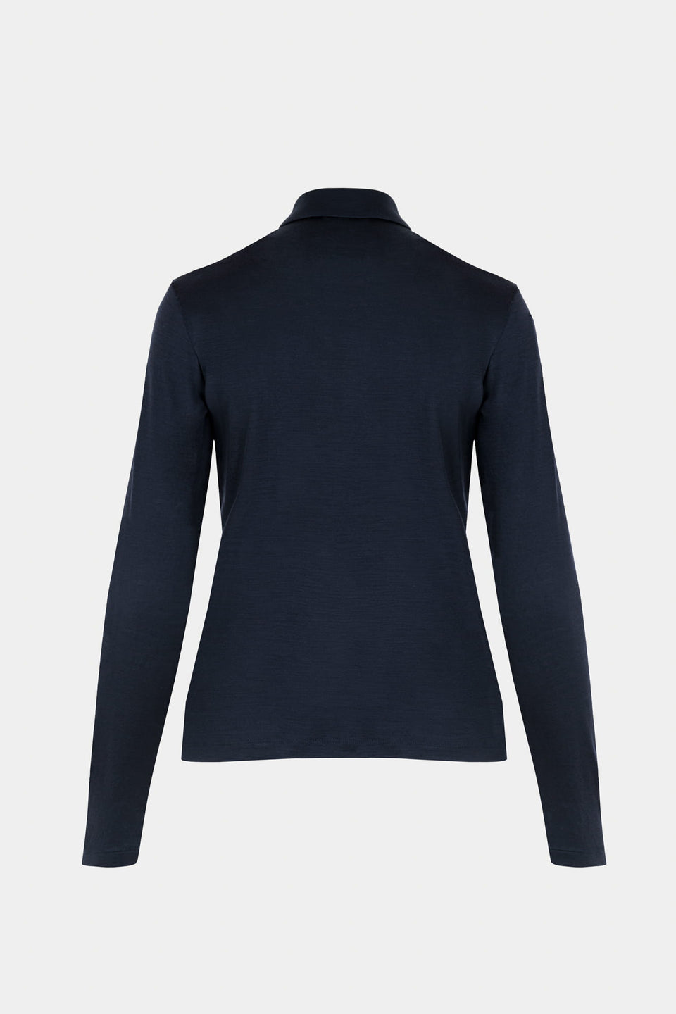 Miss Merino Navy Long-Sleeve Polo Shirt
