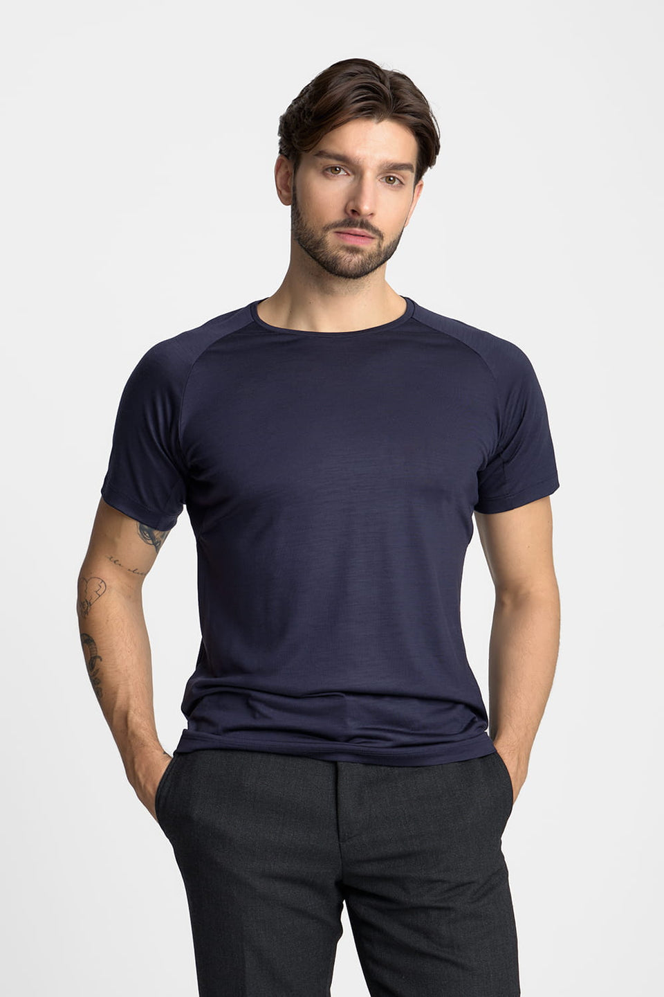 T-shirt Mr Merino Navy