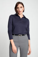 Longsleeve Polo Miss Merino Navy