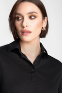 Longsleeve Polo Miss Merino Black