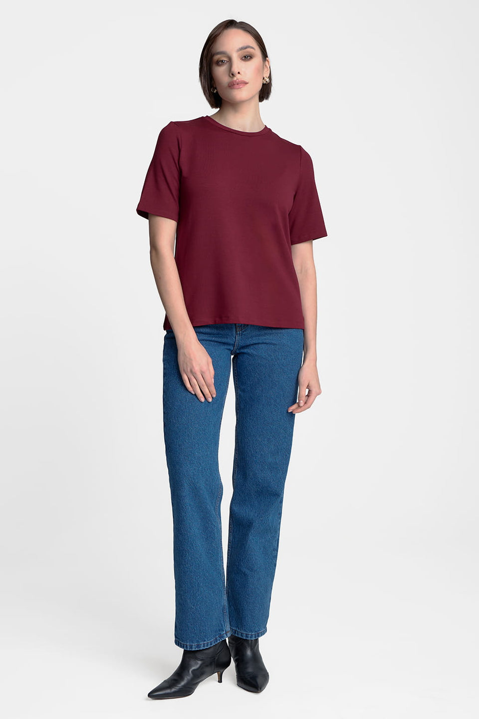 Miss Everyday Burgundy T-shirt