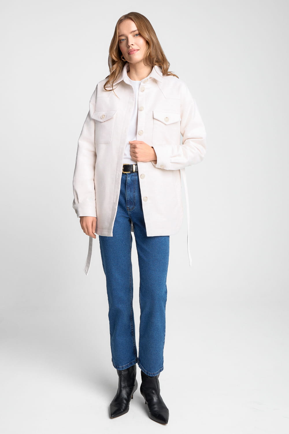 ami9622　0419 Brązowy Zamszowa kurtka z wypukłym logo Ami Alexandre