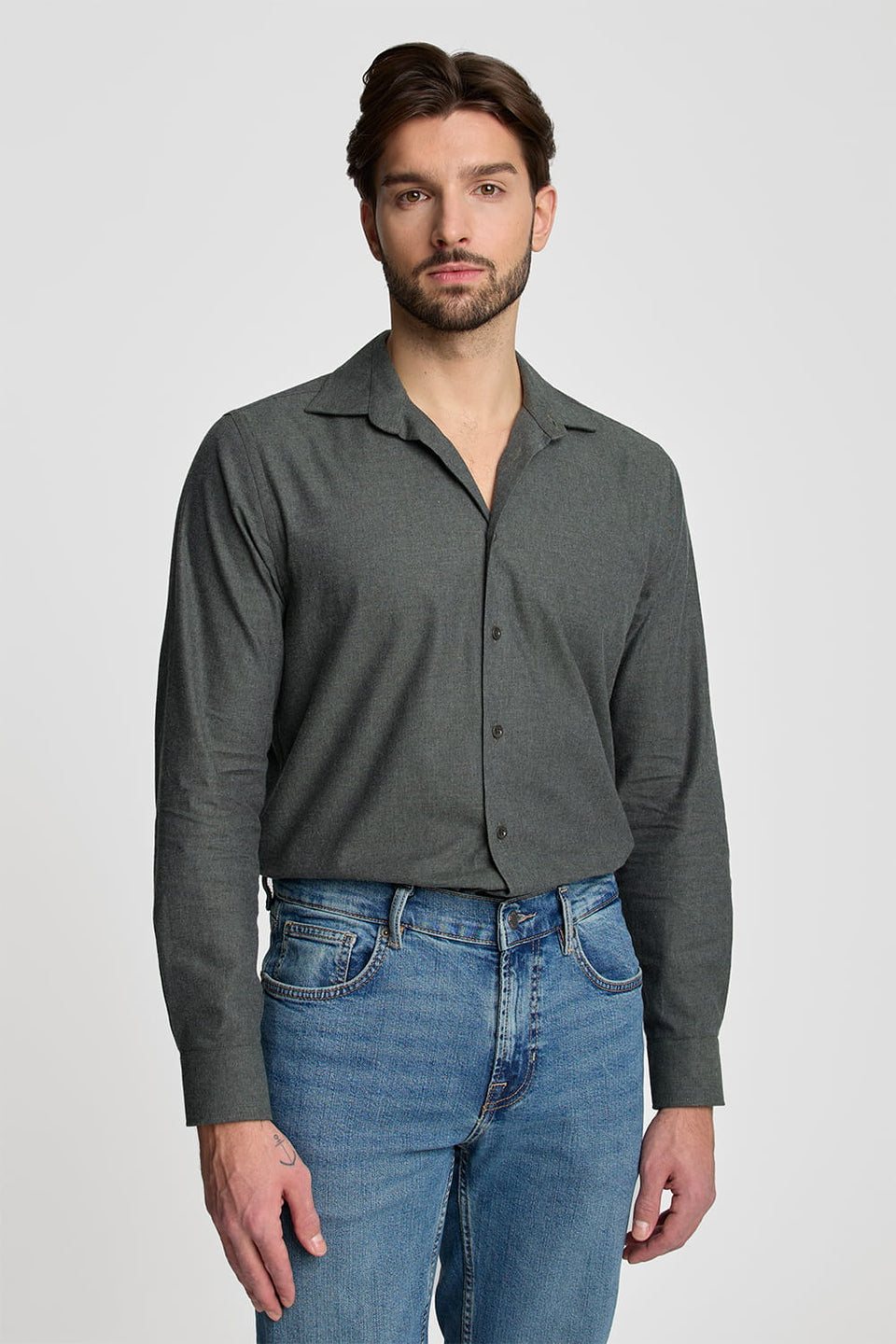 Mr Casual Olive Shirt