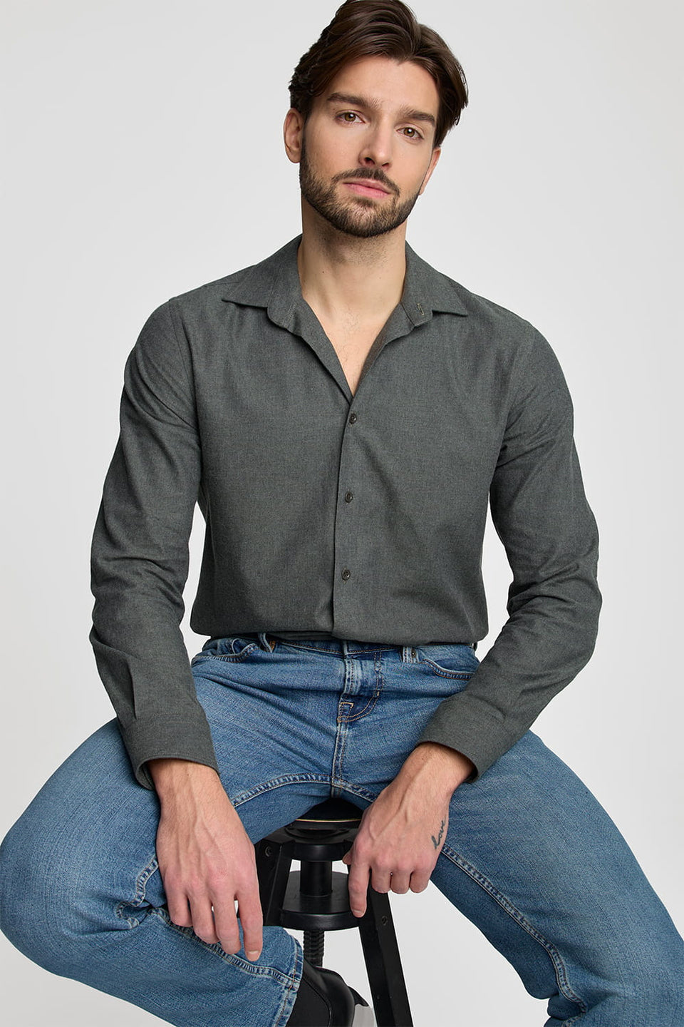 Mr Casual Olive Shirt