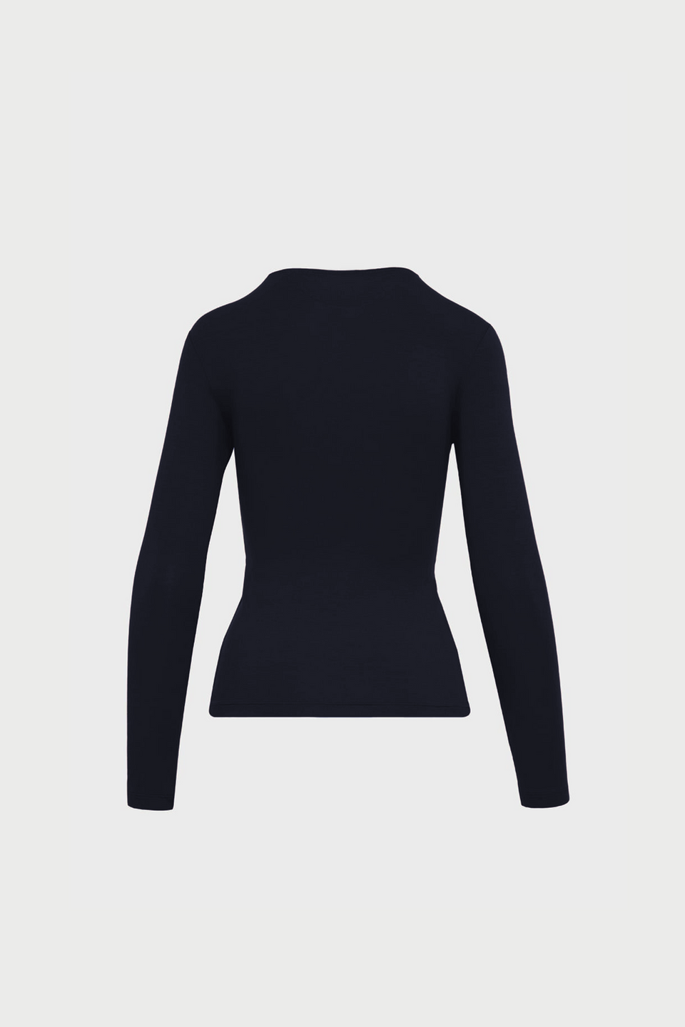 Miss Draped Navy Long-Sleeved Top