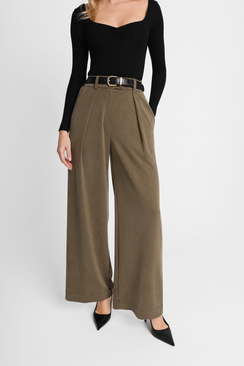 Miss Daily Olive Trousers
