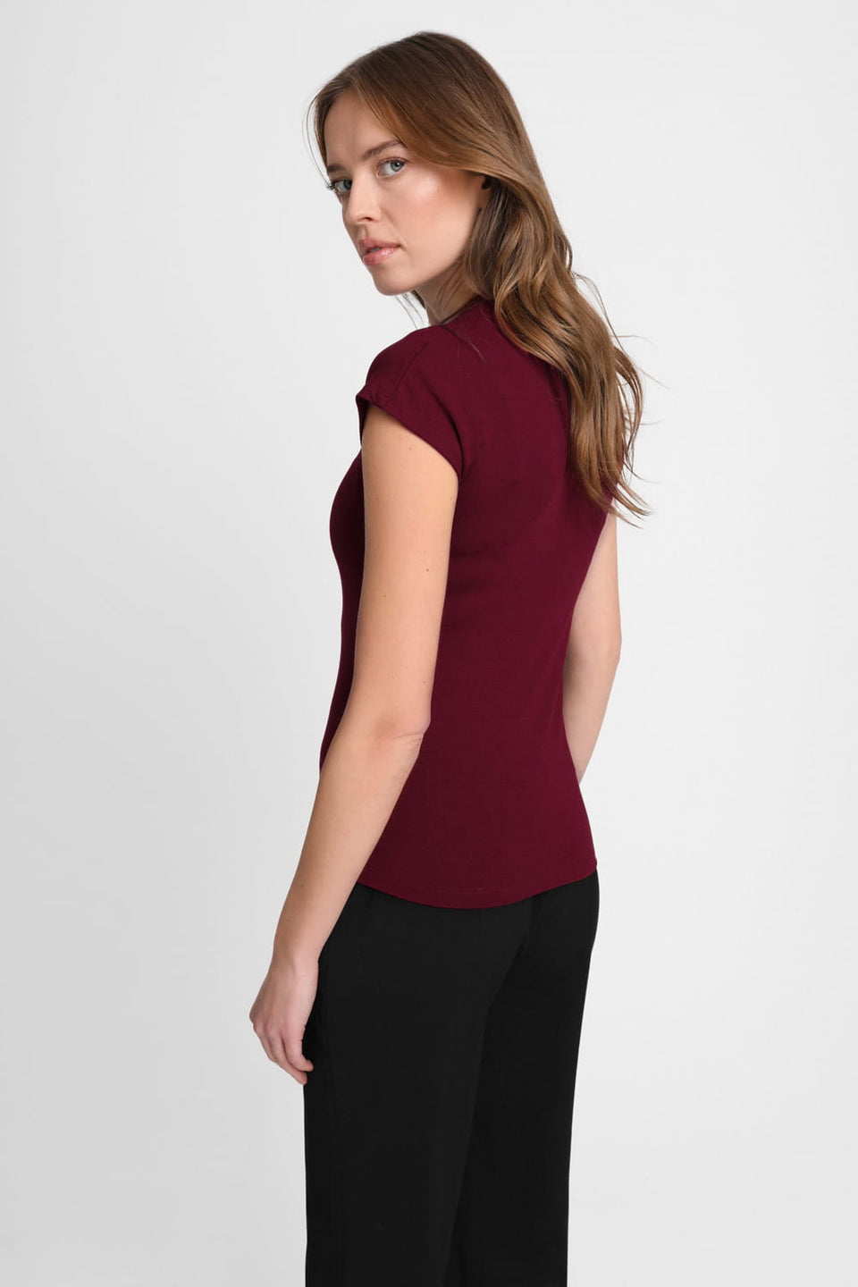 Miss Sleek Burgundy T-shirt