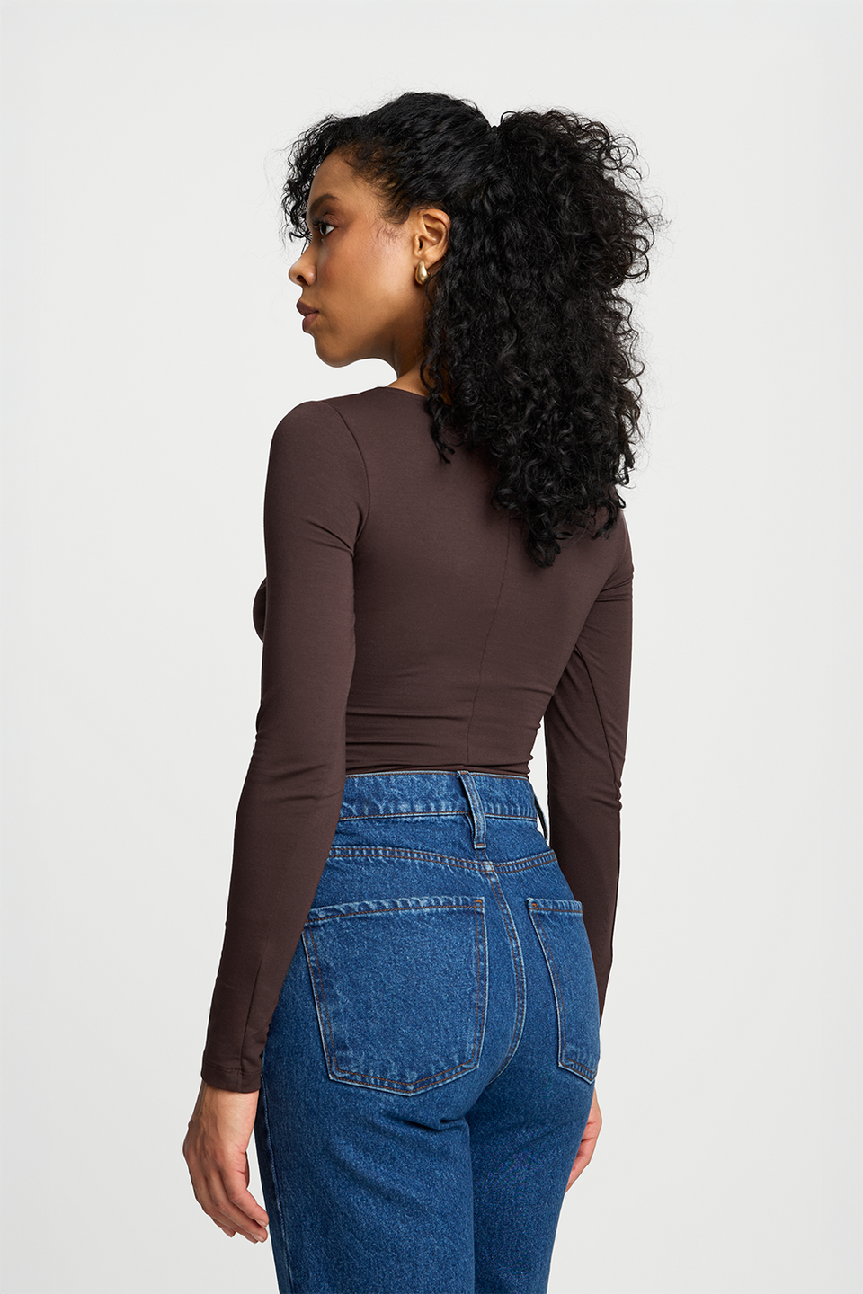 Miss Tender Chocolate long-sleeved top