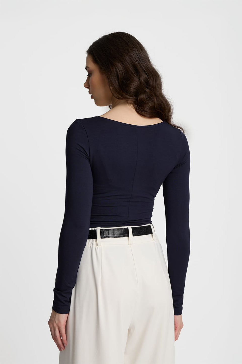 Miss Tender Navy Long-Sleeved Top