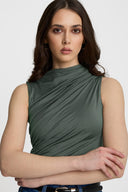 Top Miss Sculptural Olive