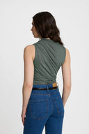 Top Miss Sculptural Olive