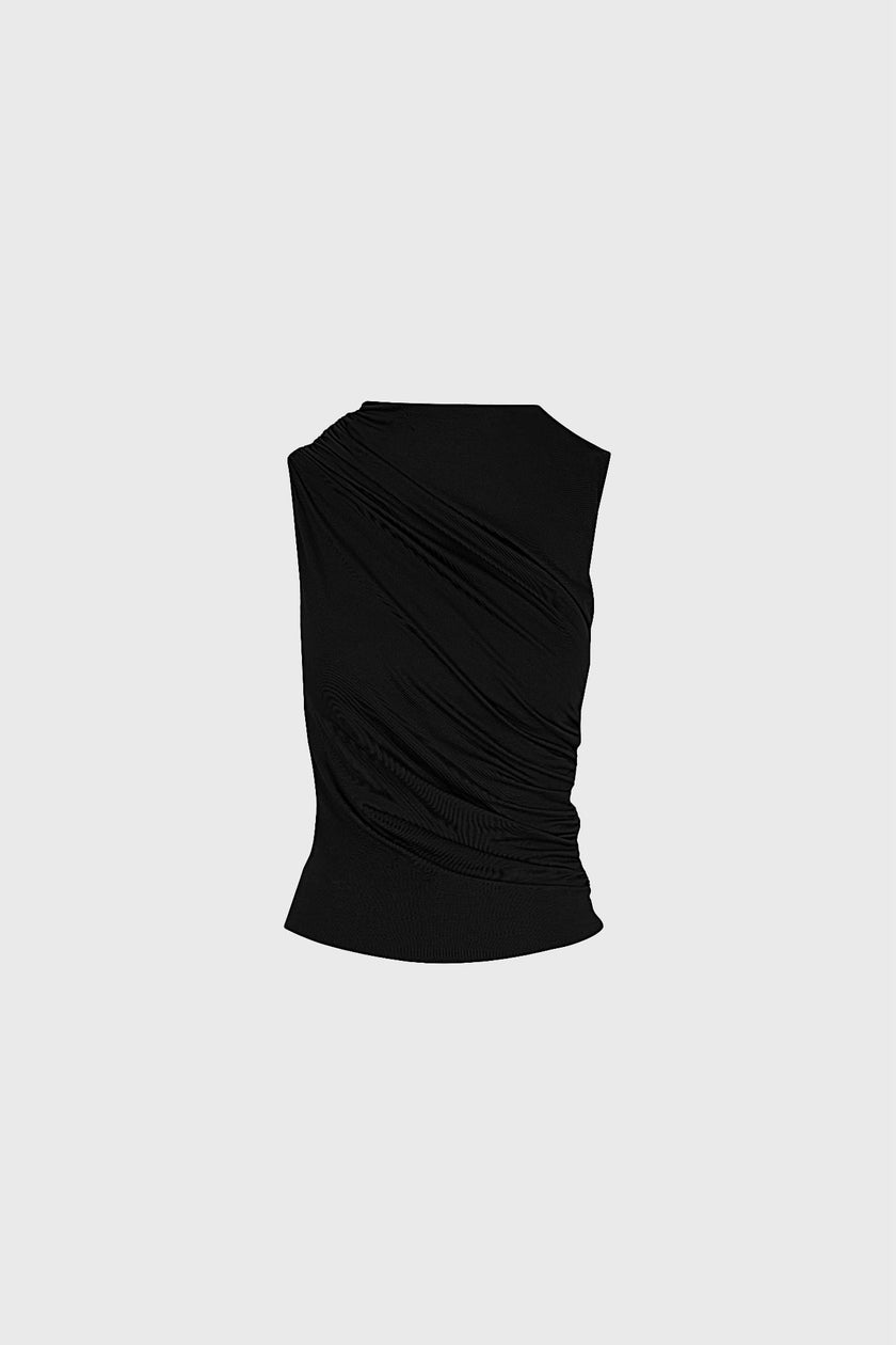 Top Miss Sculptural Black