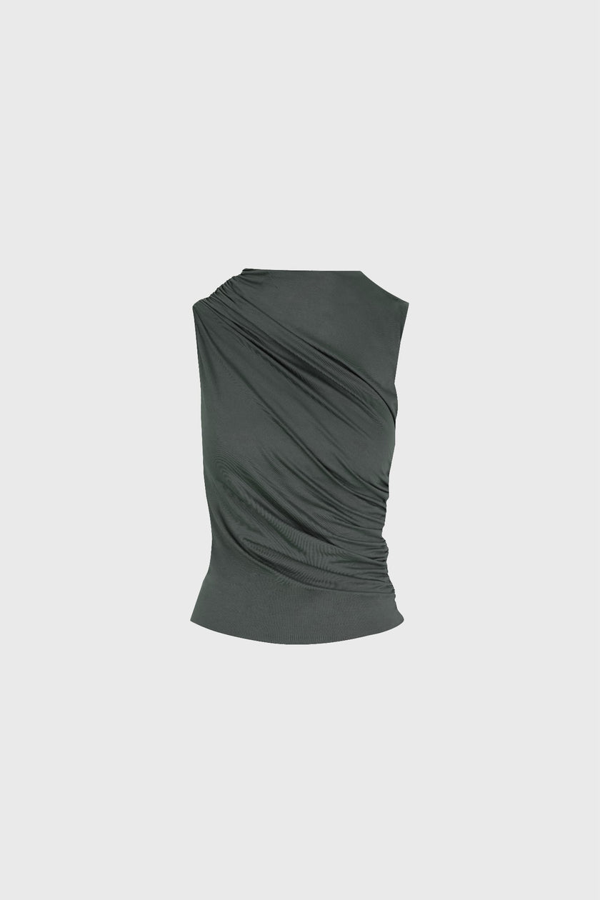Top Miss Sculptural Olive