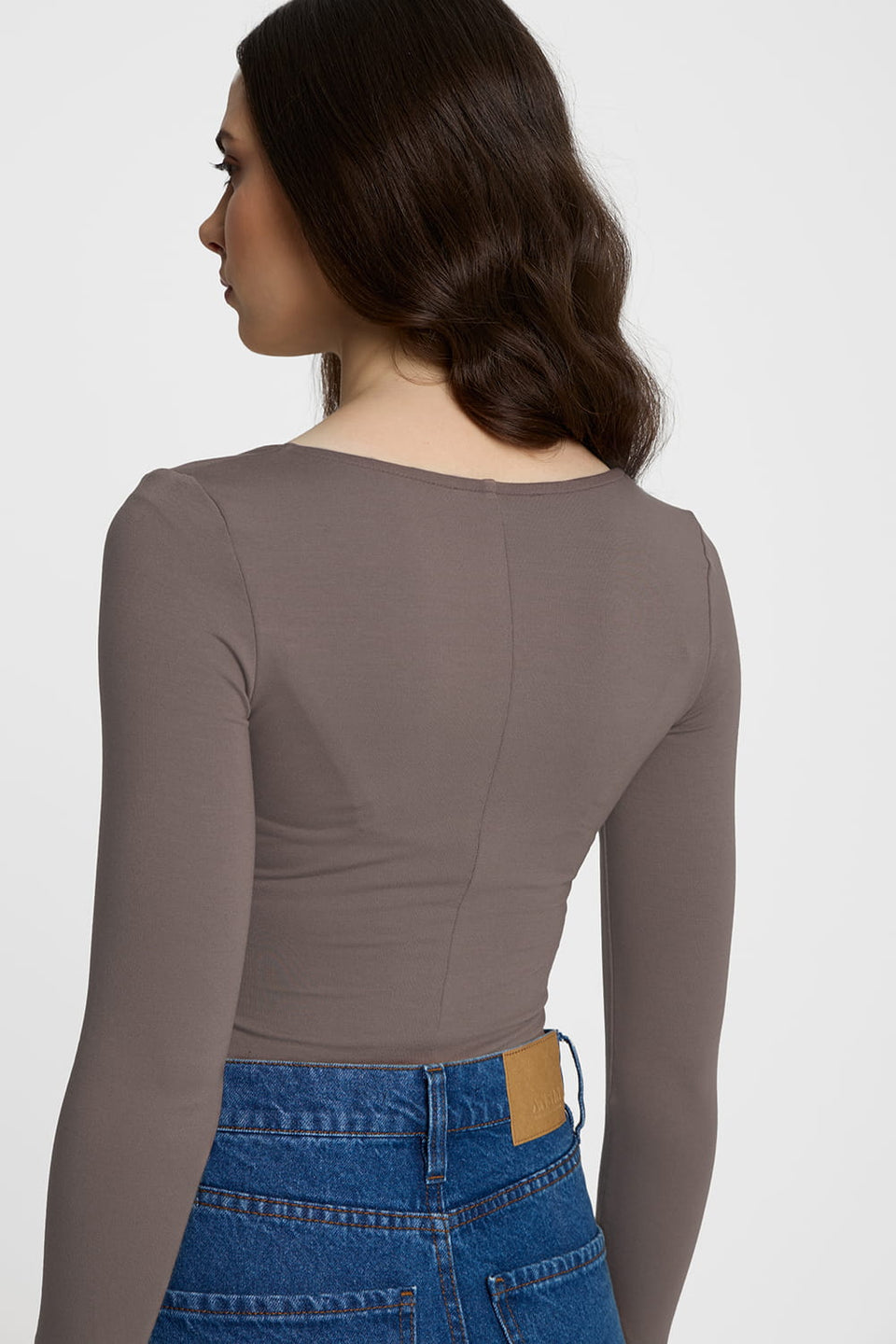 Miss Tender Mokka long-sleeved top