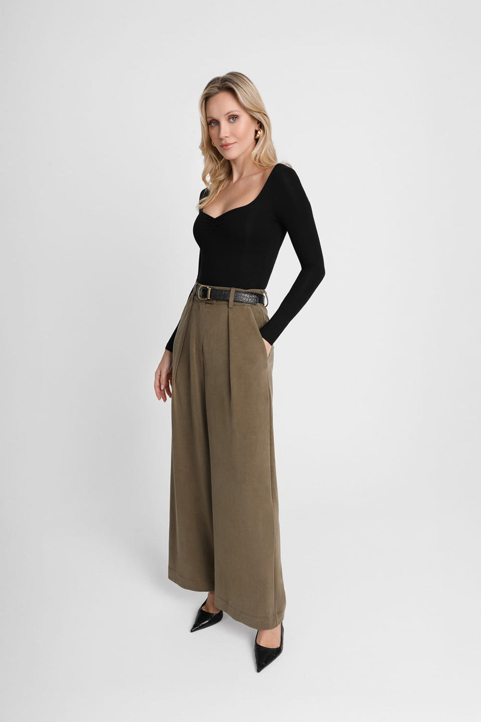 Miss Daily Olive Trousers