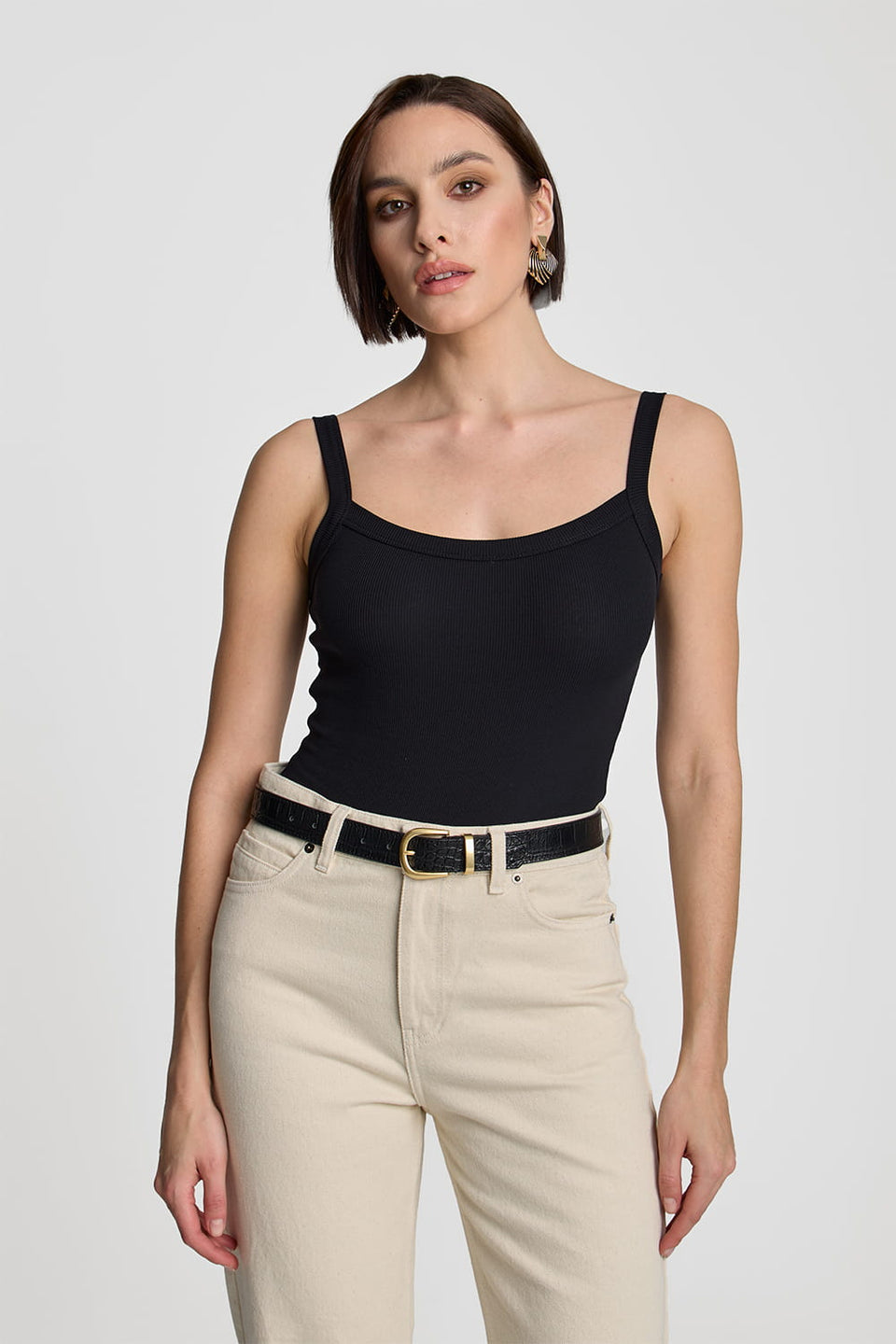 Miss Solid Black Bodysuit