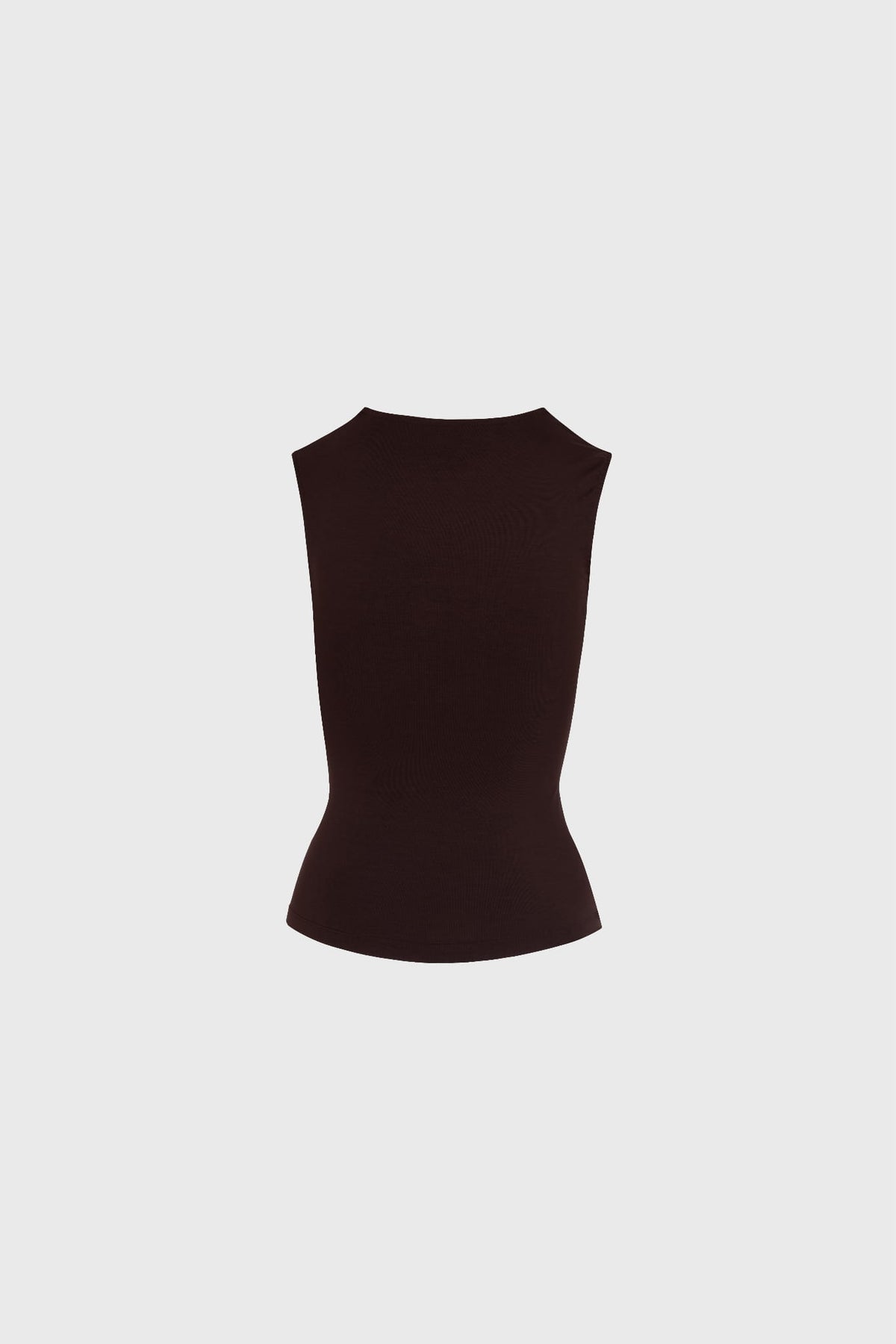 Deviantart Miss Shapely Vector Czekoladowy top bez rękawów crew neck z marszczeniem | Ansin