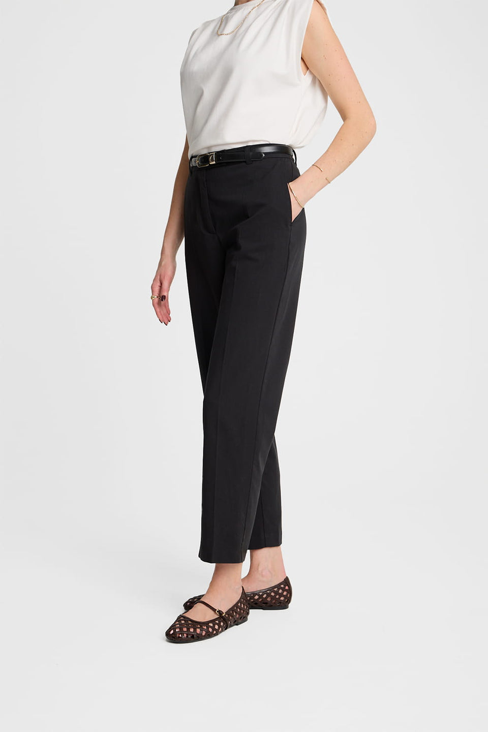 Miss Efficient Charcoal Grey Trousers