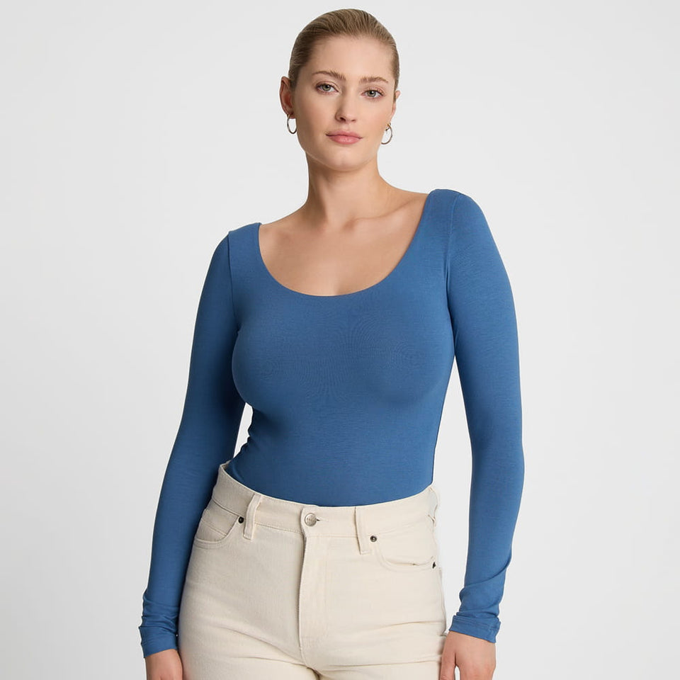 Miss Fabulous Vintage Blue Bodysuit