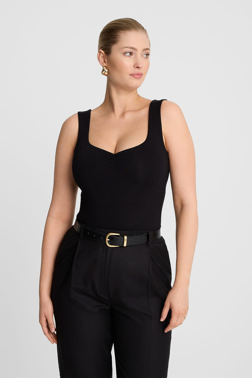 Miss Desire Light Black Bodysuit