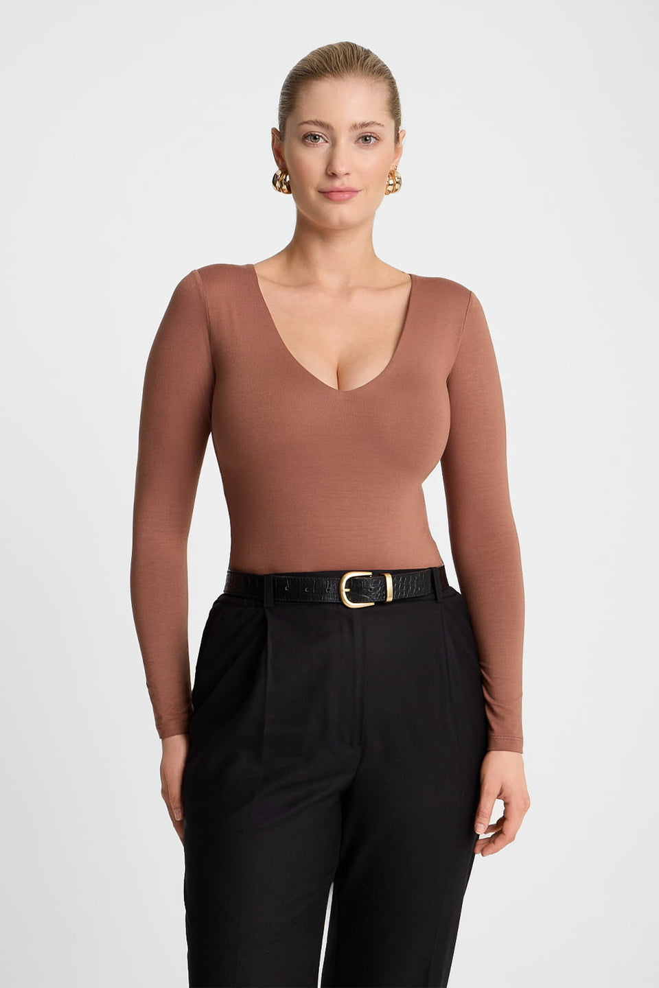 Miss Contour Brown Bodysuit