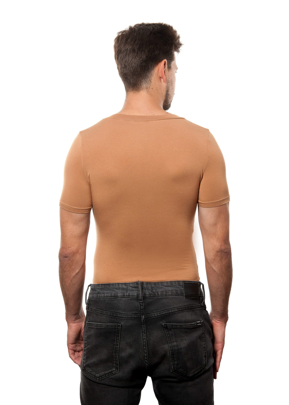 Mr Invisible Caramel V-neck T-shirt