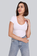 T-shirt Miss Womanly White