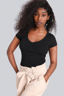 T-shirt Miss Womanly Black