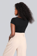 T-shirt Miss Womanly Black
