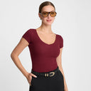 T-shirt Miss Womanly Burgundy