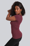 T-shirt Miss Womanly Burgundy