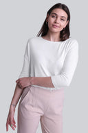 T-shirt Miss Flowing White