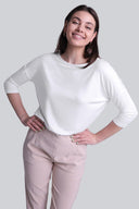 T-shirt Miss Flowing White