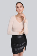 Longsleeve Miss Invisible V-neck Sand