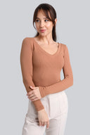 Longsleeve Miss Womanly Camel
