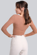 Longsleeve Miss Womanly Camel