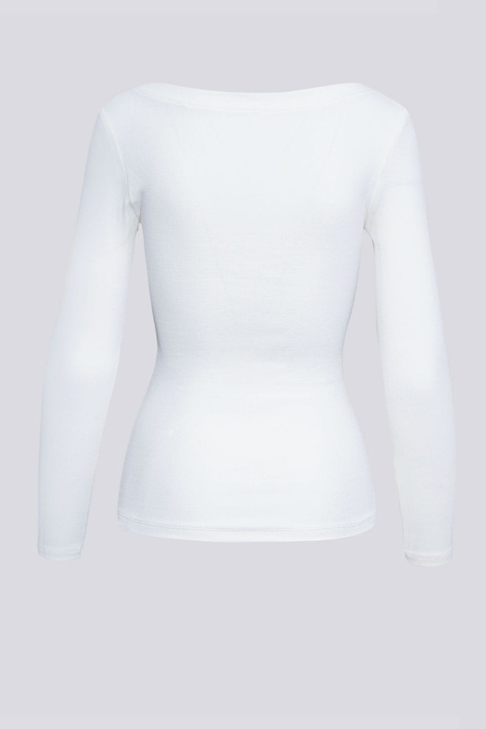Miss Womanly White Long-Sleeved Top